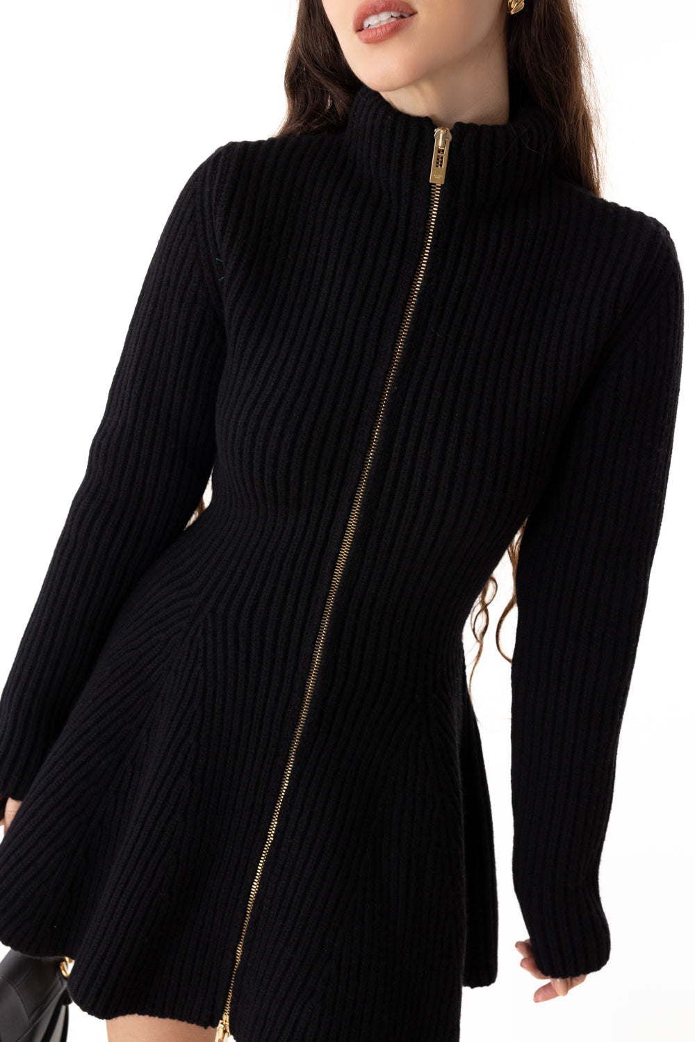 Peplum Cardigan-NOIRALAI-36-CLOTHINGTOPCARDIGAN-ALAÏA