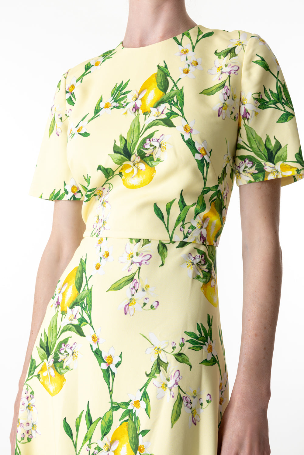 Short Sleeve Gown-LEMON DROP MULTI-2-CLOTHINGDRESSGOWN-MONIQUE LHUILLIER