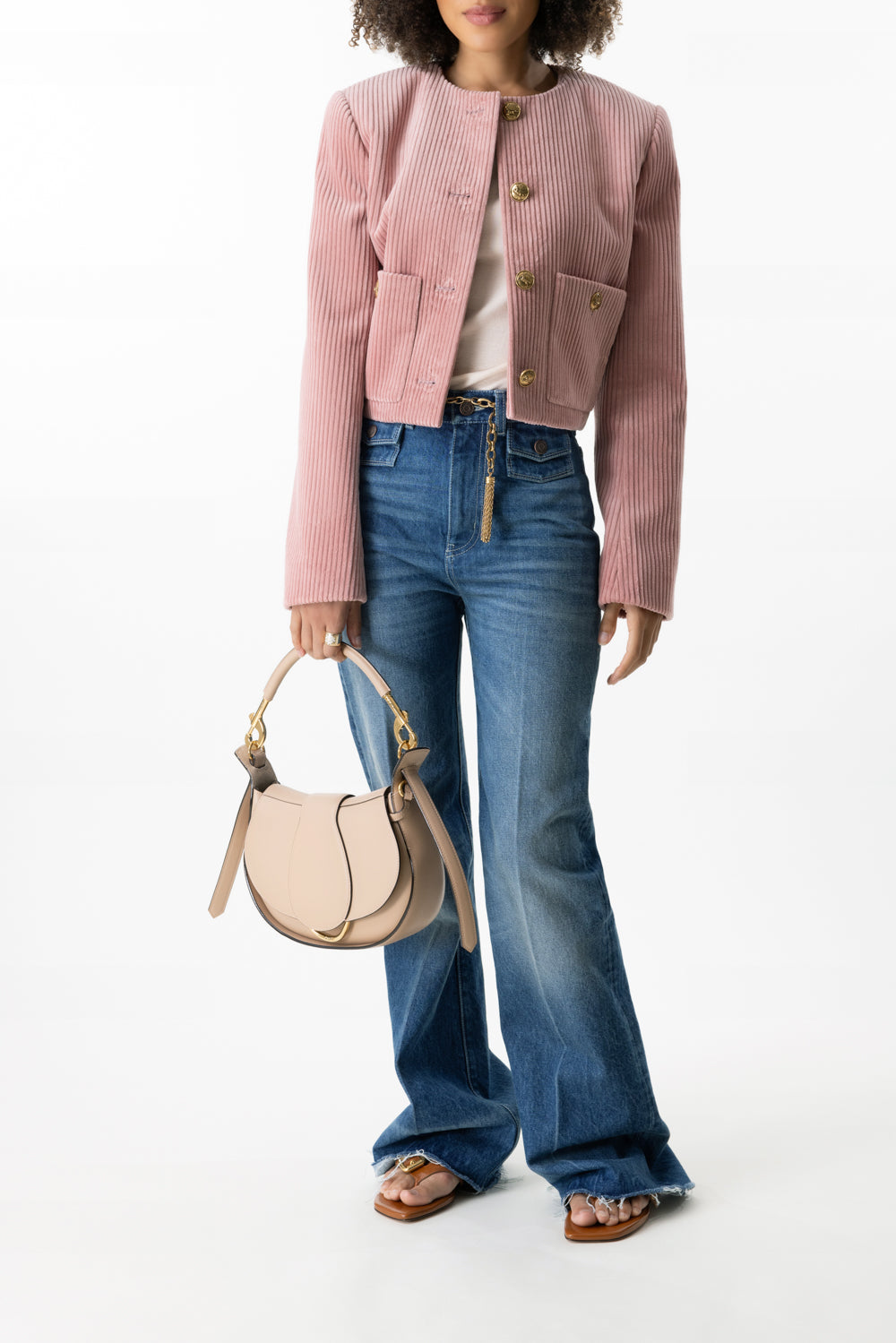 CROPPED BOXY JACKET-WLD PINK-36-CLOTHINGJACKETCASUAL-CHLOÉ