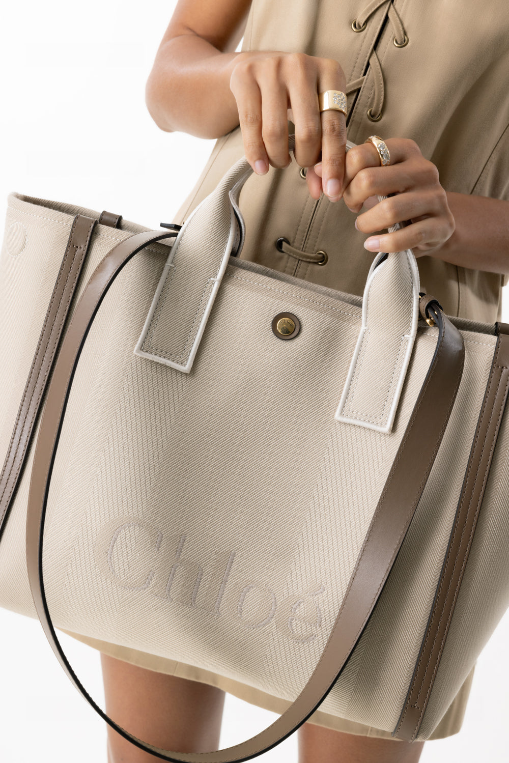 CARRY TOTE-VEGETAL BEIGE-O/S-HANDBAGSHOULDER-CHLOÉ