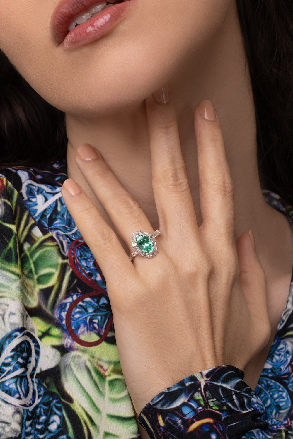 Paraiba Brazil Ring-WHITE GOLD-JEWELRYFINE JEWELRING-ARUNASHI