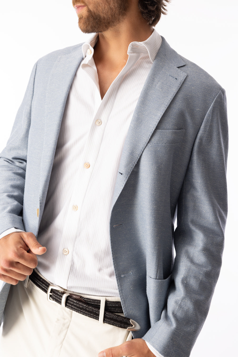 Micro Texture Single Breasted Blazer - Zucchero-ZUCCHERO-48-MENSCLOTHINGJACKET-ELEVENTY