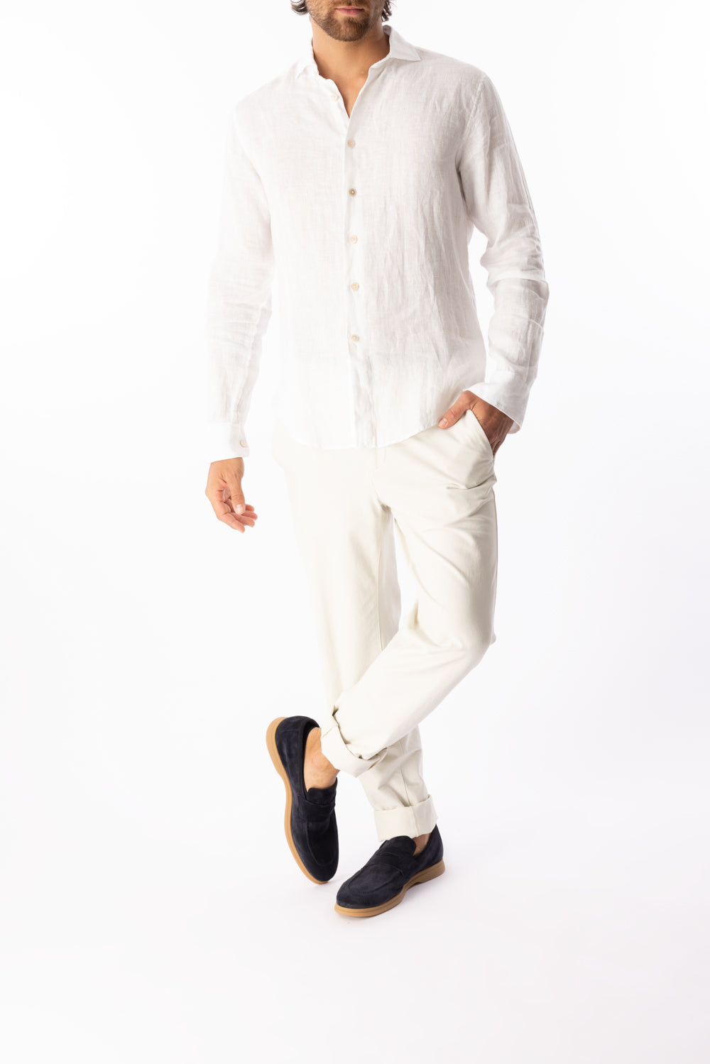 Dandy Shirt - Bianco-WHITE-S-MENSCLOTHINGSHIRT-ELEVENTY