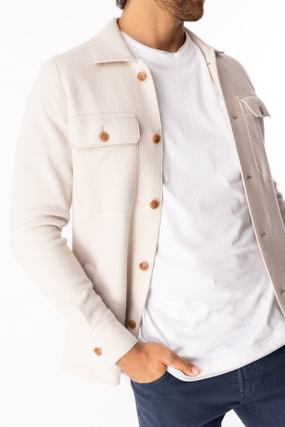 Four Pocket Shirt Jacket - Sand-SAND-46-MENSCLOTHINGJACKET-ELEVENTY