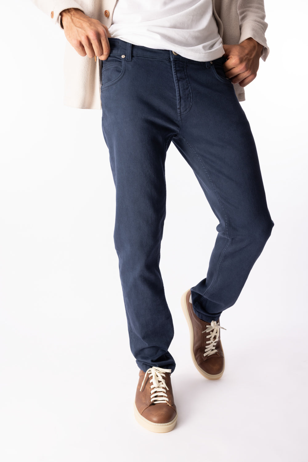 5 Pocket Pant - Blue-BLUE-30-MENSCLOTHINGPANTS-ELEVENTY