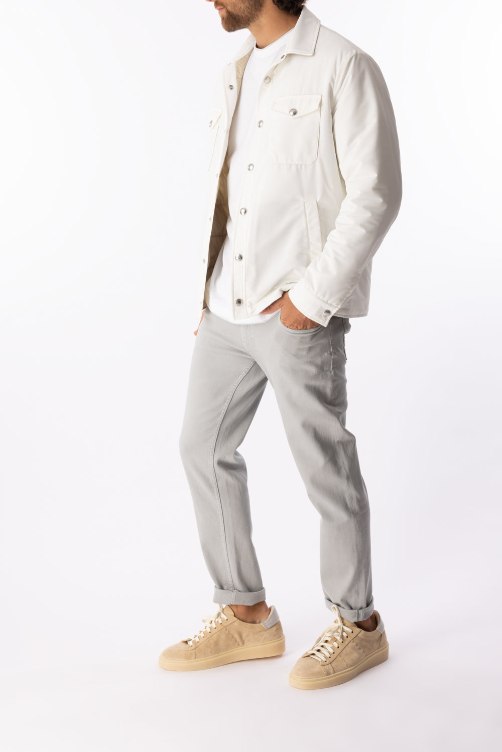 Button Up Jacket - Ivory-IVORY-50-MENSCLOTHINGJACKET-ELEVENTY