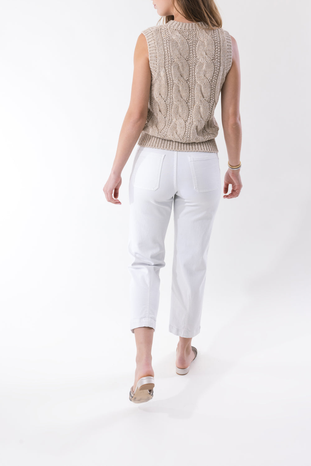 Sleeveless Knit Tank-SAND-XS-CLOTHINGTOPTANK-ELEVENTY