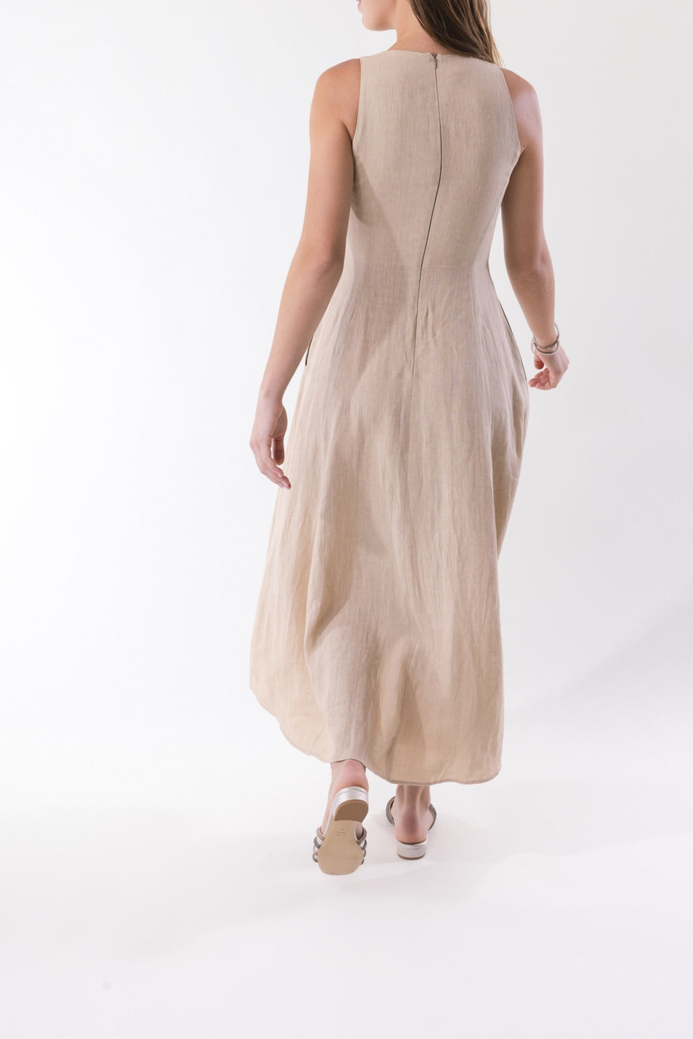 Sleeveless Midi Dress - Sand