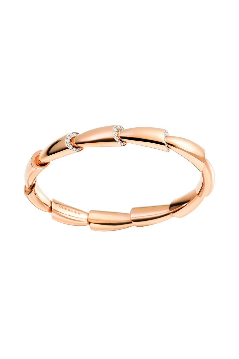 Three Diamond Dial Bracelet-ROSE GOLD-JEWELRYFINE JEWELBRACELET O-VHERNIER