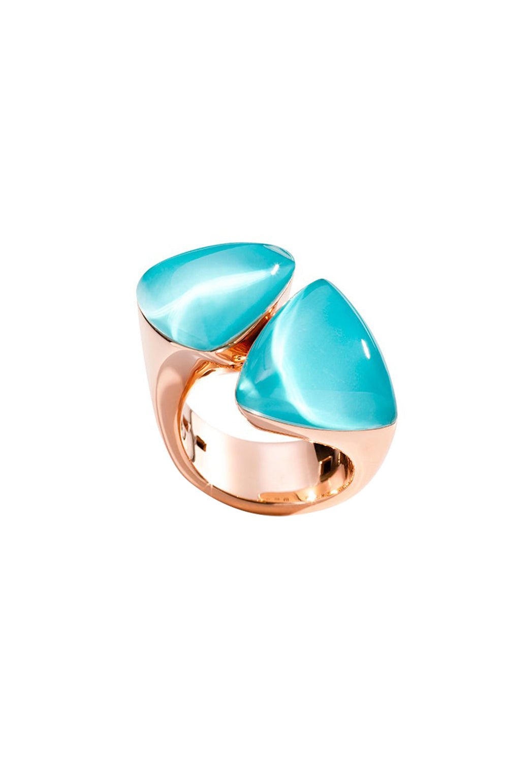 Rock Crystal Turquoise Ring