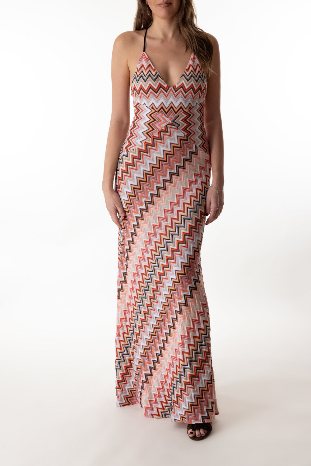 Strappy Long Dress-YLWPNKWH-38-CLOTHINGDRESSCASUAL-MISSONI