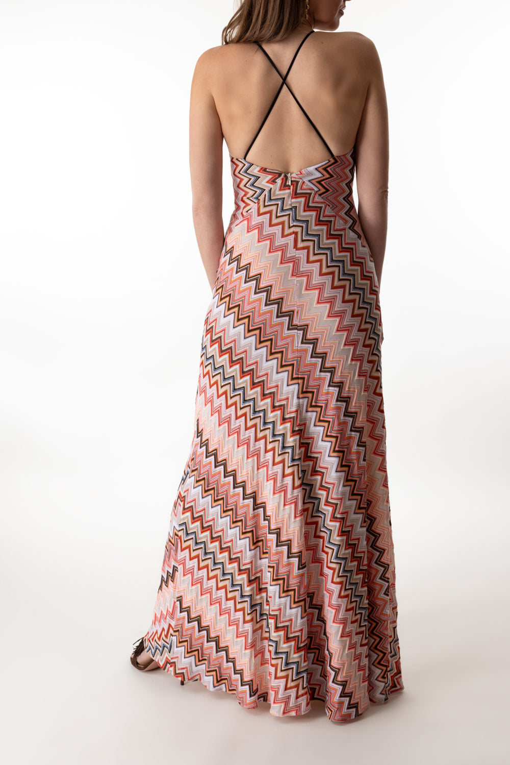 Strappy Long Dress-YLWPNKWH-38-CLOTHINGDRESSCASUAL-MISSONI