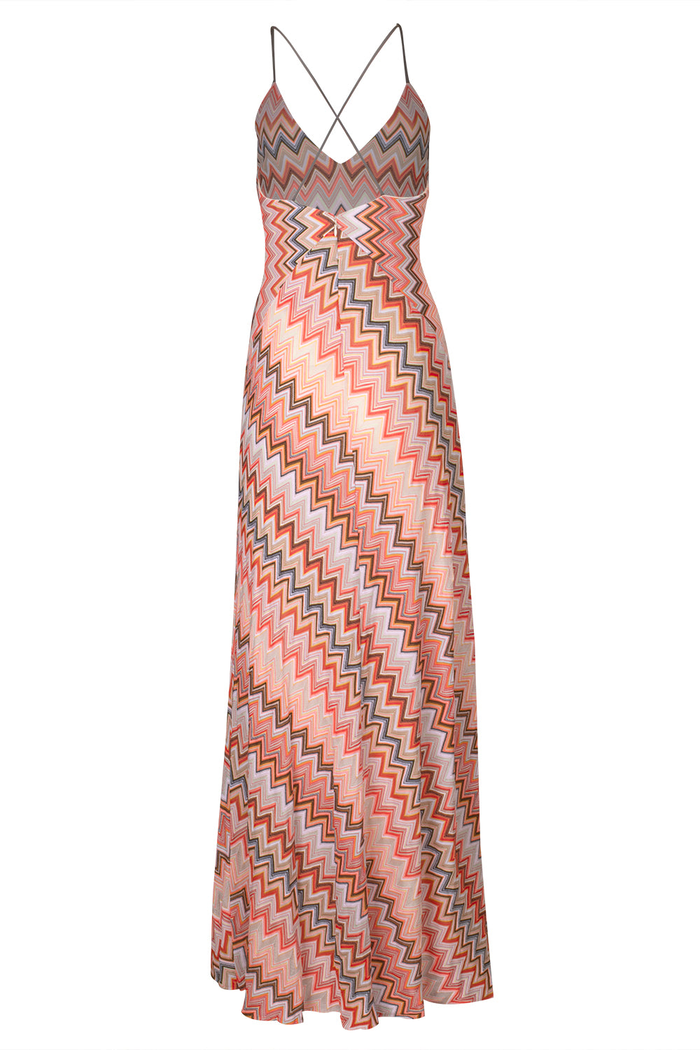 Strappy Long Dress-YLWPNKWH-38-CLOTHINGDRESSCASUAL-MISSONI