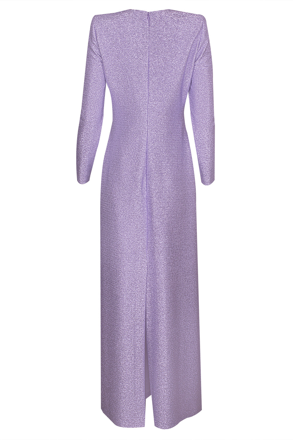 Long Sleeve Gown-LAVENDER-4-CLOTHINGDRESSCOCKTAIL-OSCAR DE LA RENTA