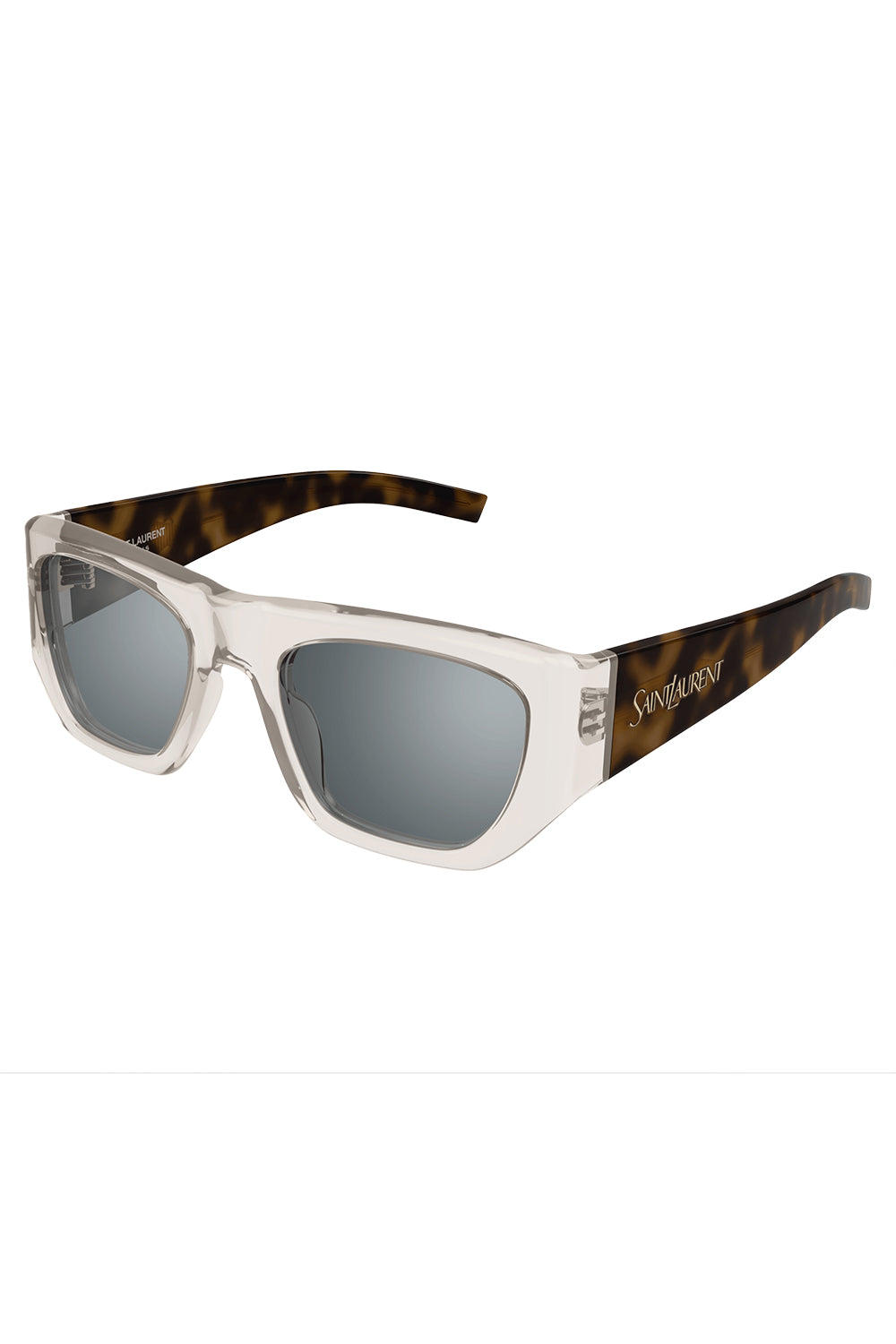 Pillow Square Sunglasses-BGEHVSIL-ACCESSORIESUNGLASSES-SAINT LAURENT