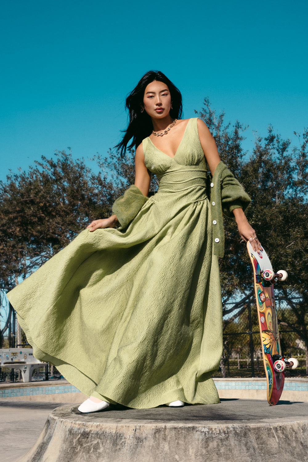 SOPHIA GOWN - GREENERY-GREENERY-6-CLOTHINGDRESSGOWN-RACHEL GILBERT