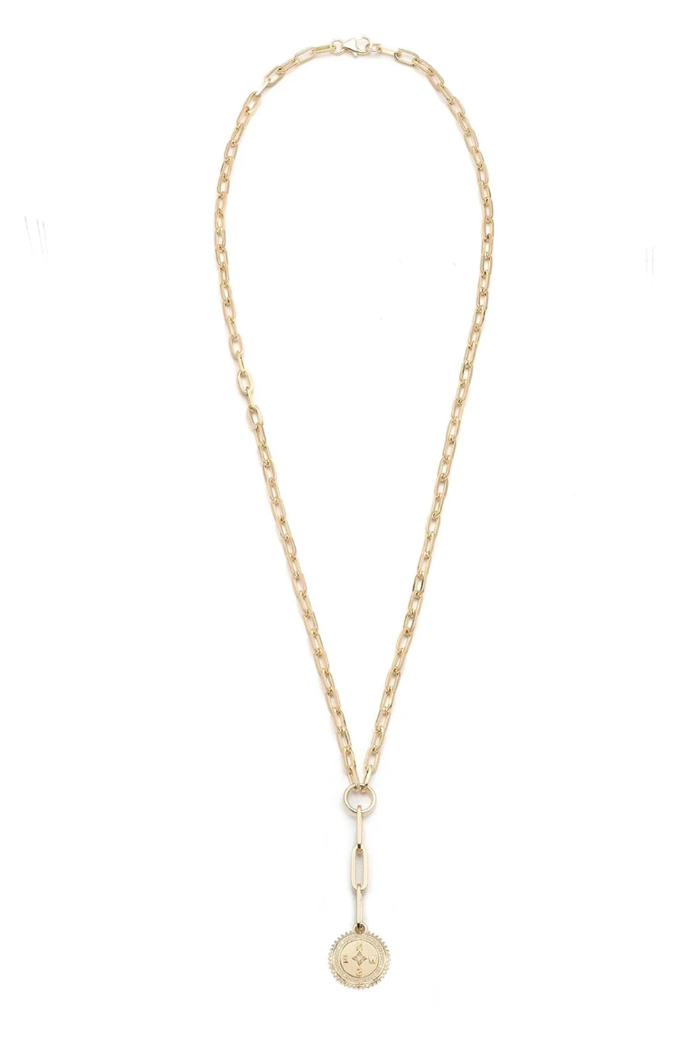 Internal Compass - Refined Clip Extension Chain Necklace-YELLOW GOLD-JEWELRYFINE JEWELNECKLACE O-Vendor