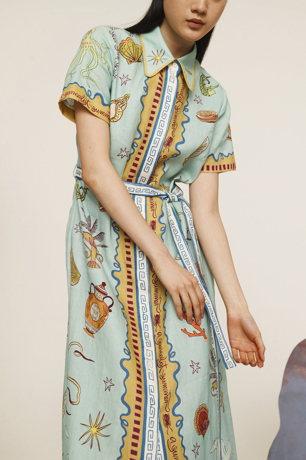 Surrealist SS Summer Shirtdress-MULTI-2-CLOTHINGDRESSCASUAL-ALEMAIS