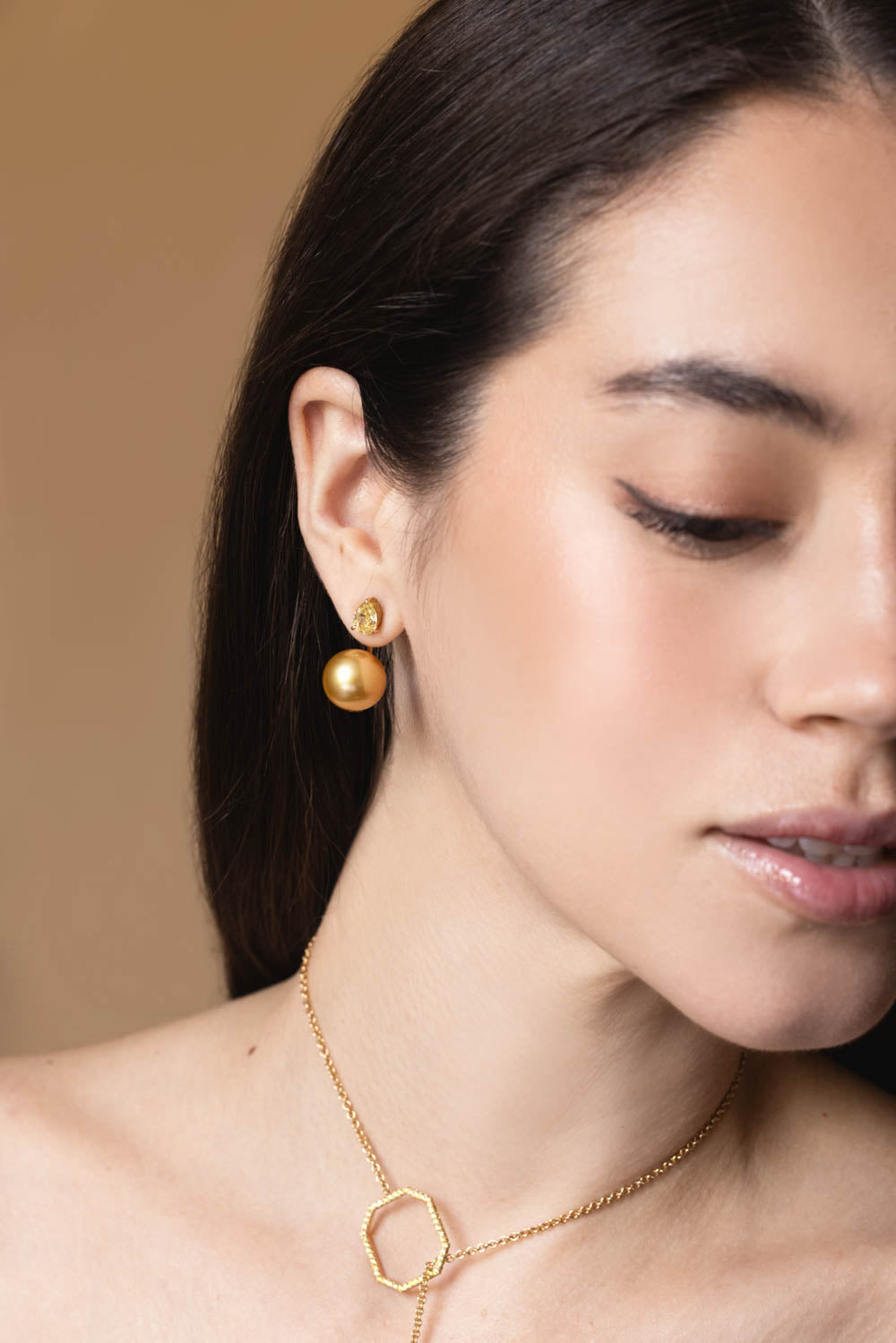 Floating Orb Earrings-YELLOW GOLD-JEWELRYFINE EARRING-ALEXIA CONNELLAN