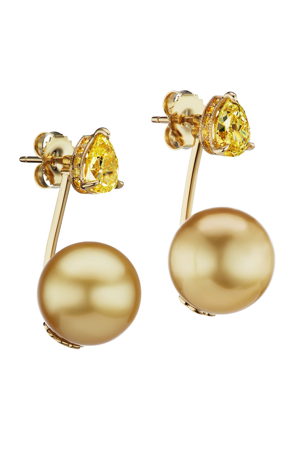 Floating Orb Earrings-YELLOW GOLD-JEWELRYFINE EARRING-ALEXIA CONNELLAN