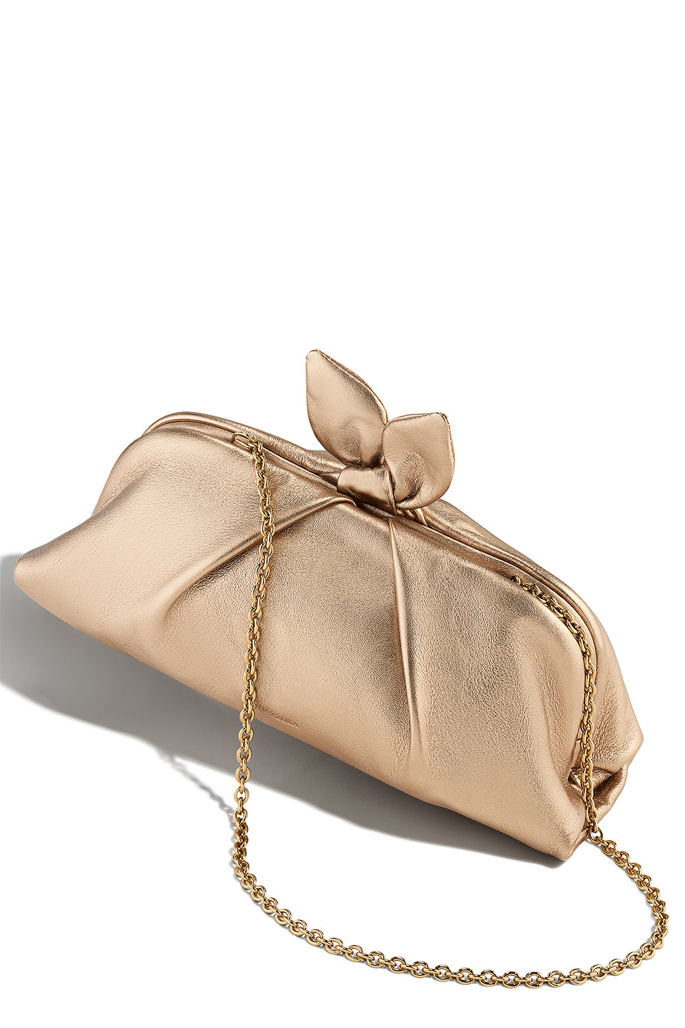 Bow Tie Clutch - Light Copper/Gold-LTCPPRGD-O/S-HANDBAGCLUTCHES-AQUAZZURA