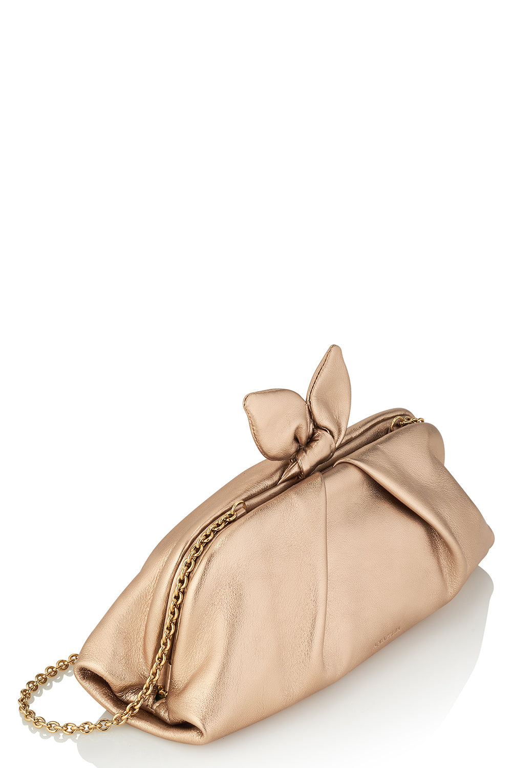 Bow Tie Clutch - Light Copper/Gold-LTCPPRGD-O/S-HANDBAGCLUTCHES-AQUAZZURA