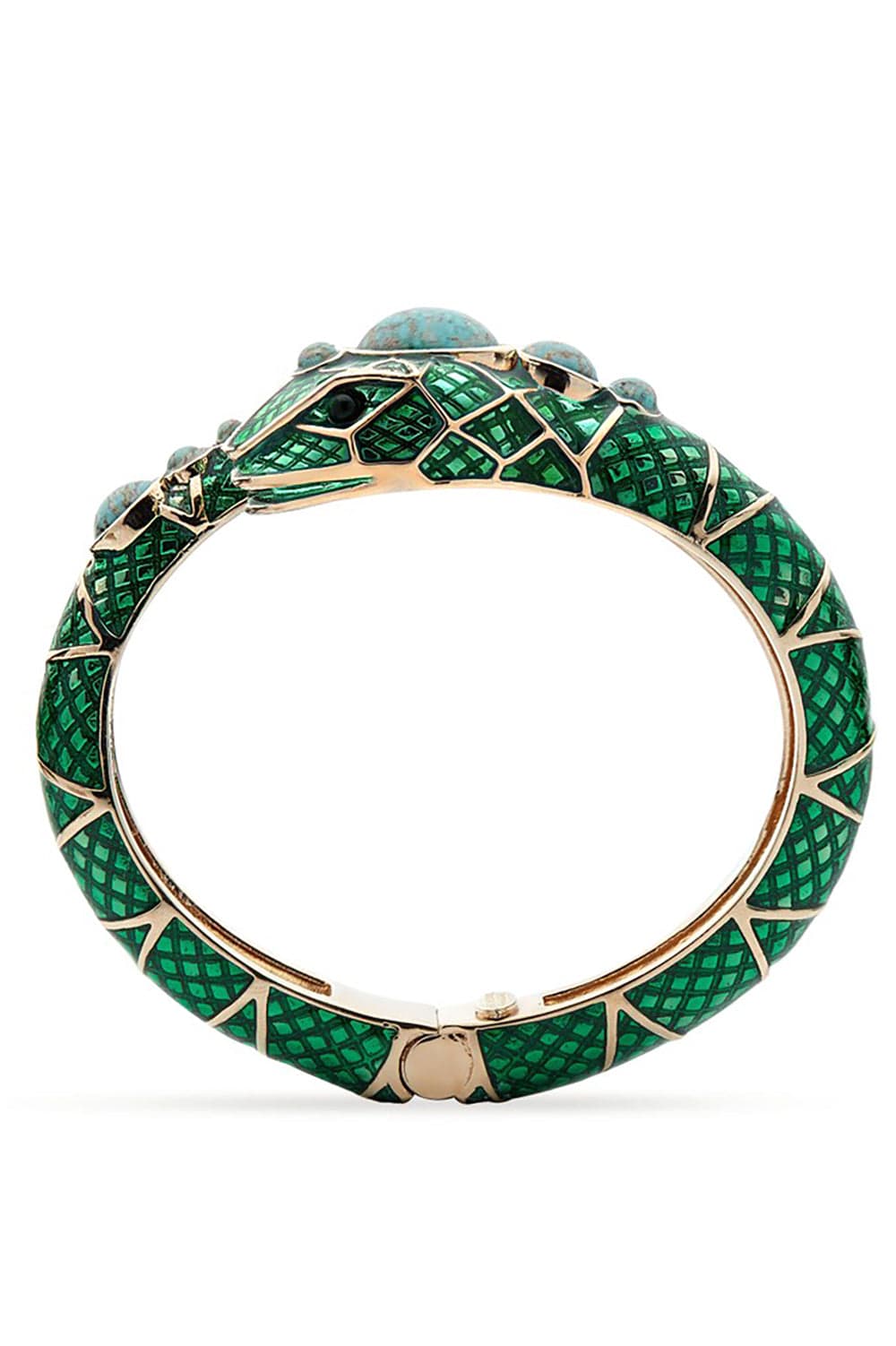 AQUAZZURA-Serpente Bangle Bracelet - Emerald-EMLD/GLD