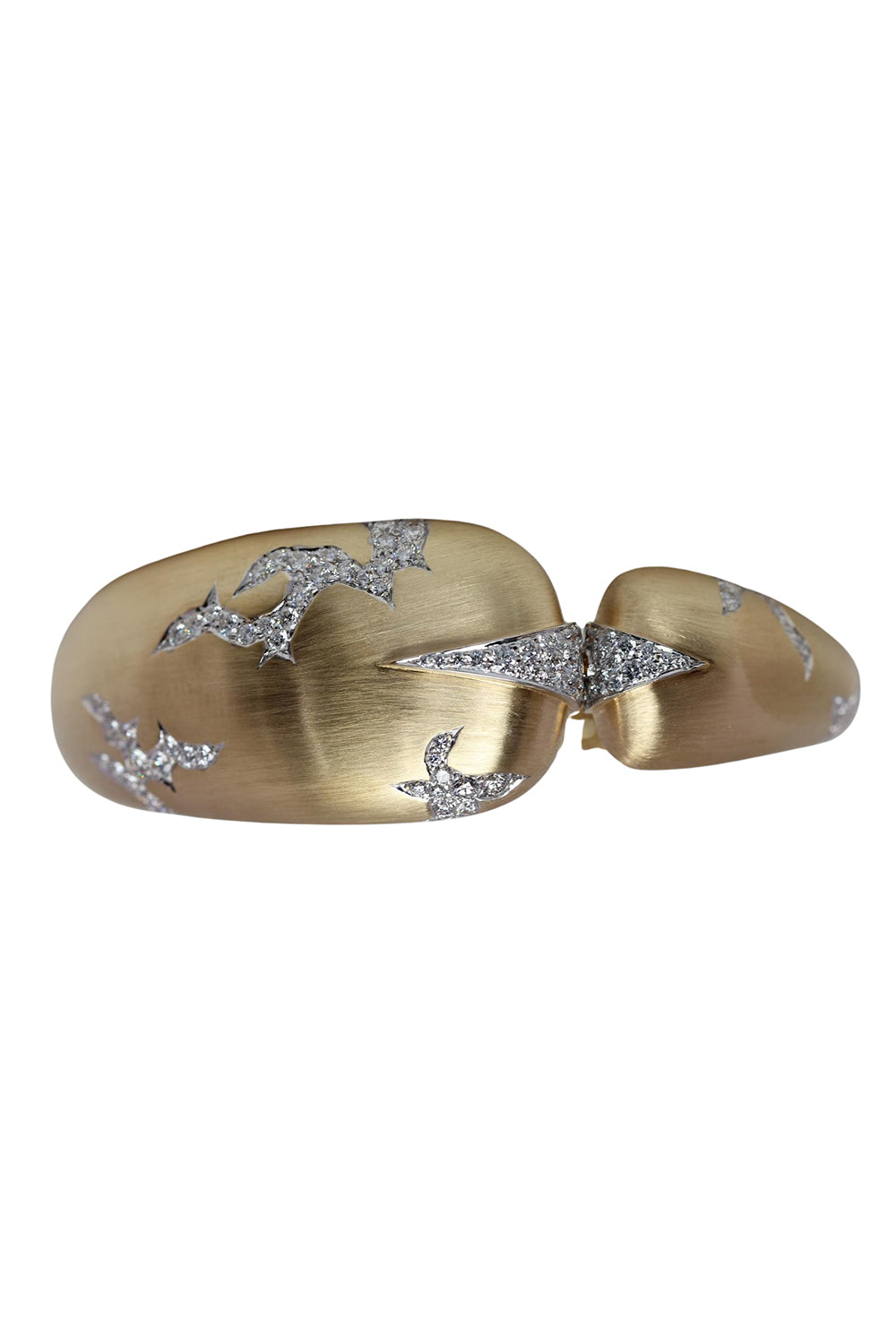 Lightening Strikes Diamond Bangle Bracelet-YELLOW GOLD-JEWELRYFINE JEWELBRACELET O-ARUNASHI