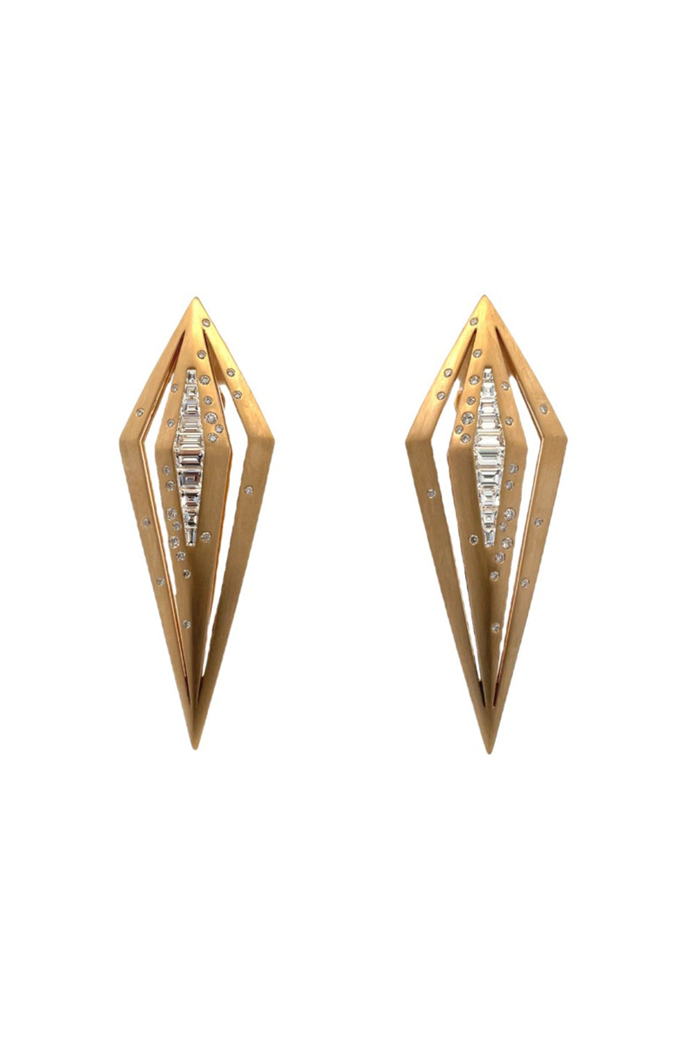 Seamless Diamond Earrings-YELLOW GOLD-JEWELRYFINE JEWELEARRING-ARUNASHI