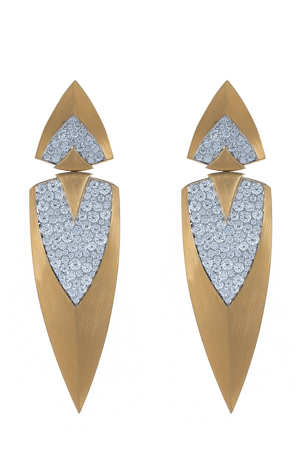 ARUNASHI-The Masai Spear Earrings-YELLOW GOLD