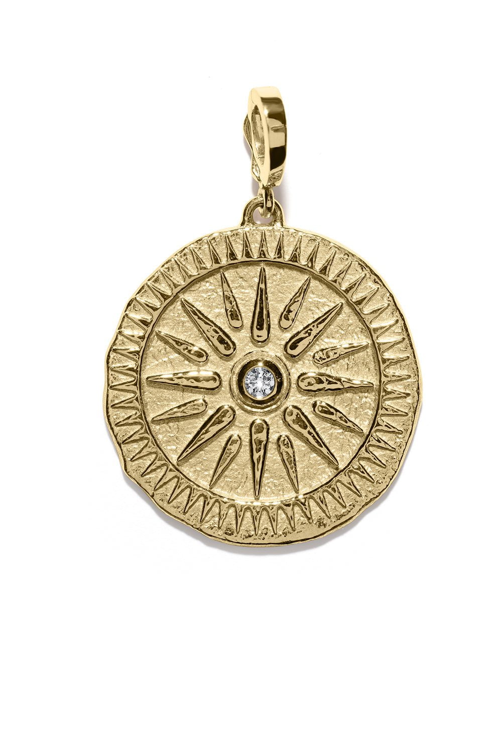 Large Sunburst Coin Charm