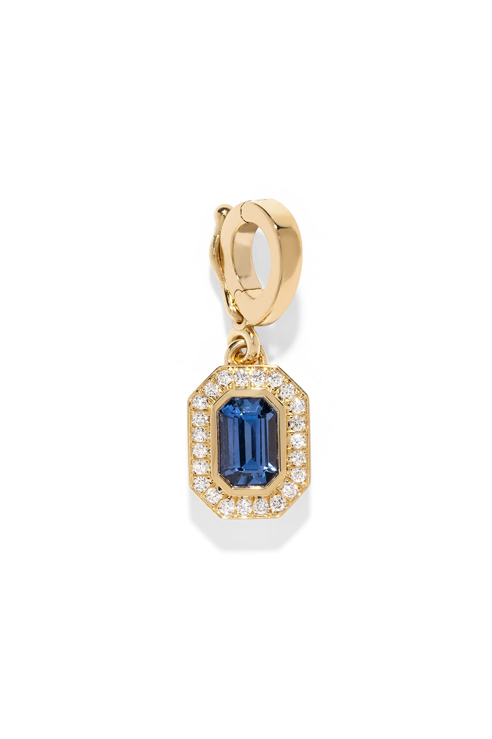 Medium Diamond Silhouette Sapphire Charm-YELLOW GOLD-JEWELRYFINE JEWELPENDANT-AZLEE