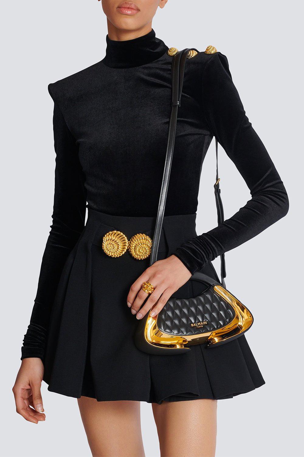 BALMAIN-Jolie Madame Small Bag - Noir Gold-NOIRGLD