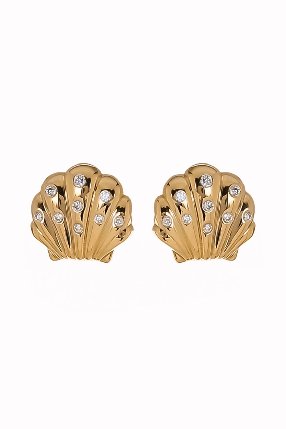 BRENT NEALE-Diamond Shell Earrings-