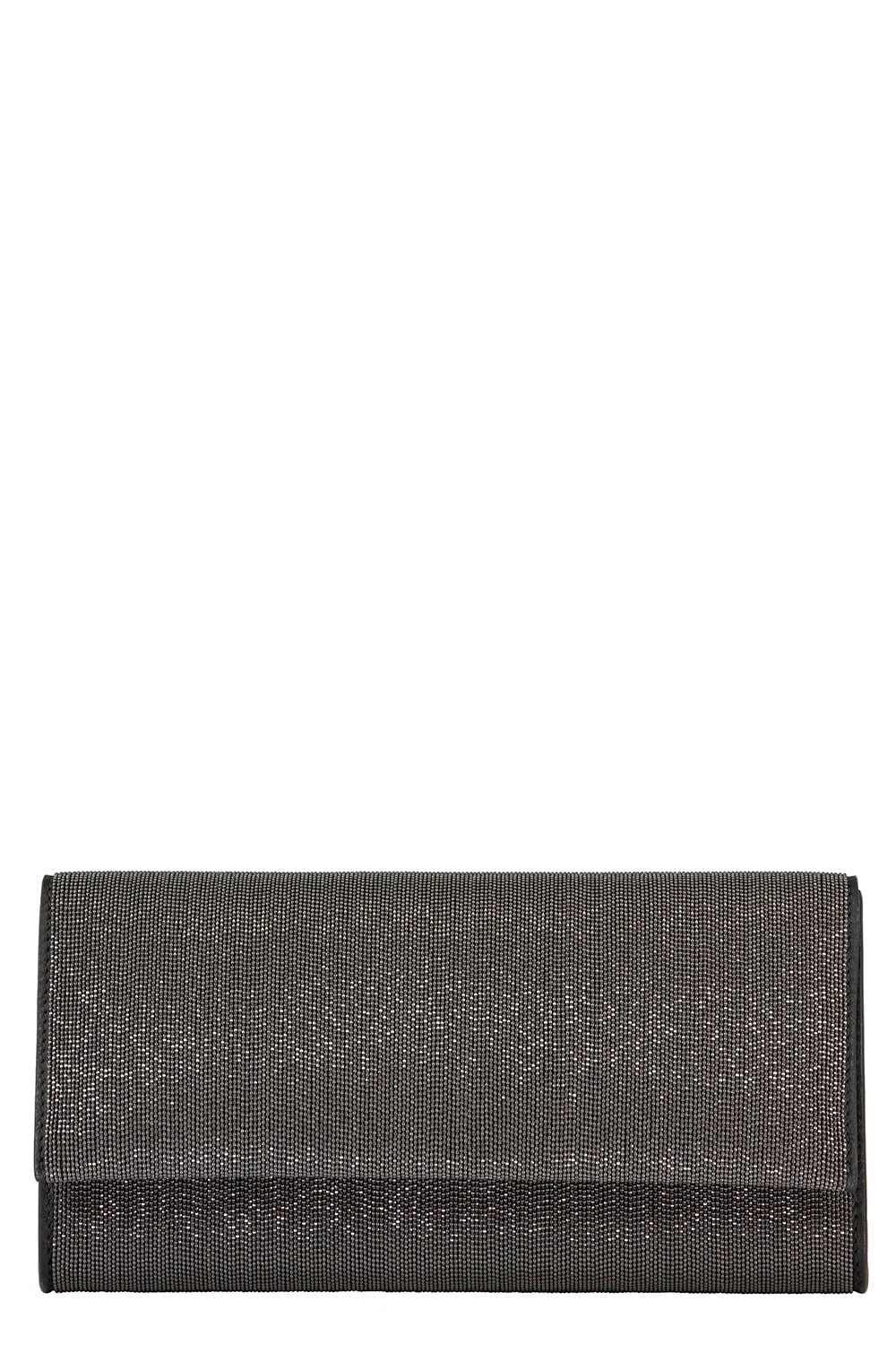 BRUNELLO CUCINELLI-Precious Clutch - Black-CHARCOAL