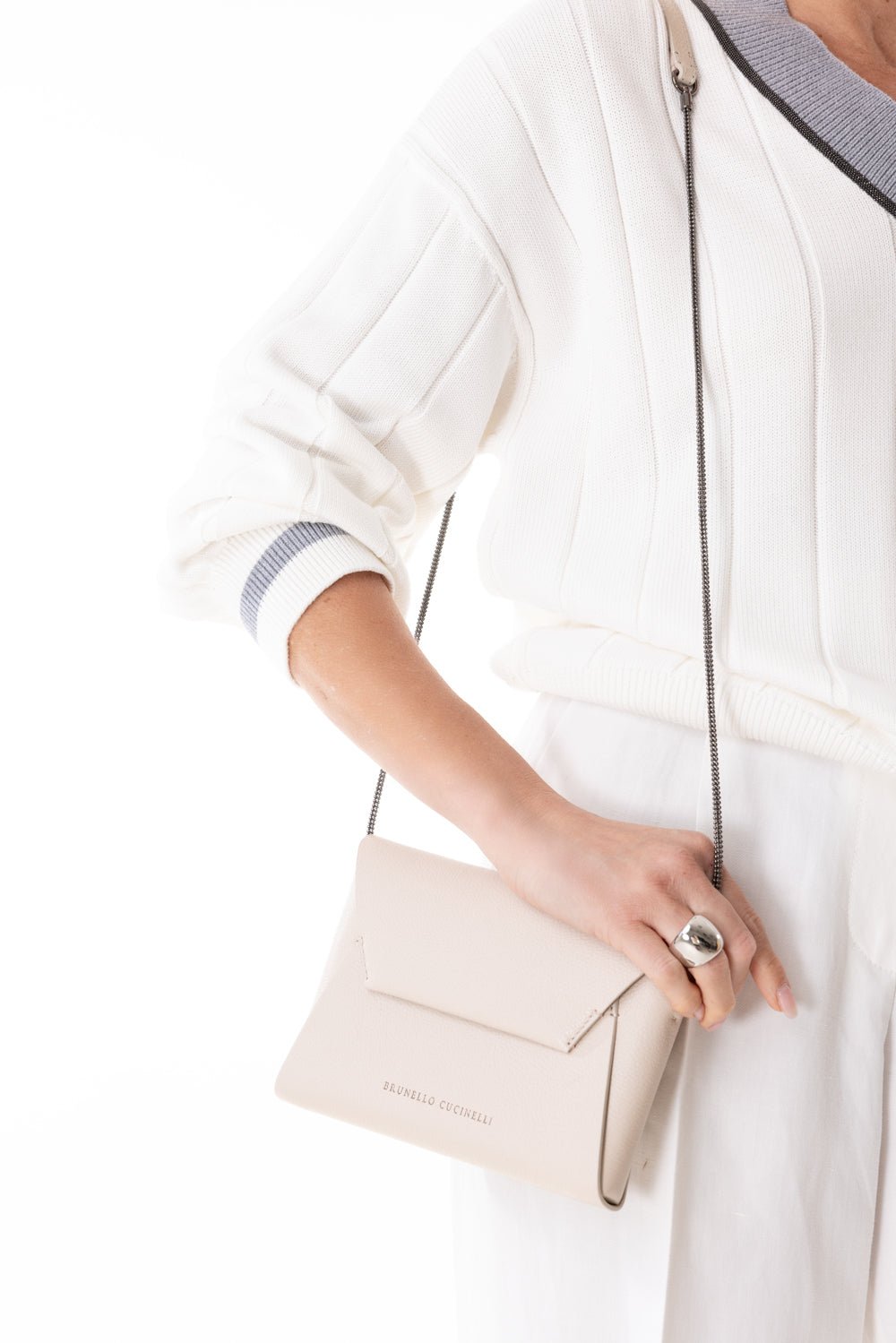 BC Duo Clutch - Ivory-IVORY-O/S-HANDBAGCLUTCHES-BRUNELLO CUCINELLI