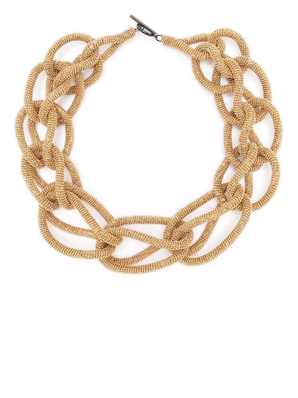 BRUNELLO CUCINELLI-Hematite Link Necklace-GOLD