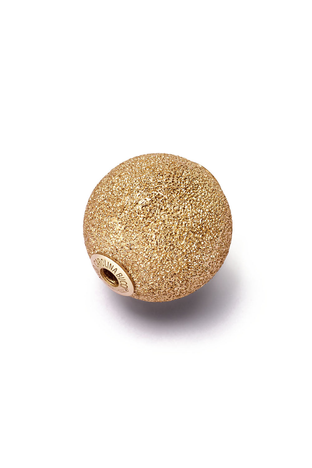 CAROLINA BUCCI-Downtown Florentine Finish Sphere-YELLOW GOLD