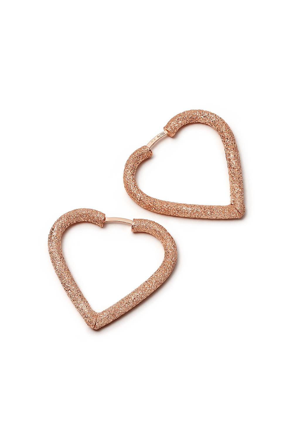 CAROLINA BUCCI-Small Cuore Hoop Earrings-ROSE GOLD