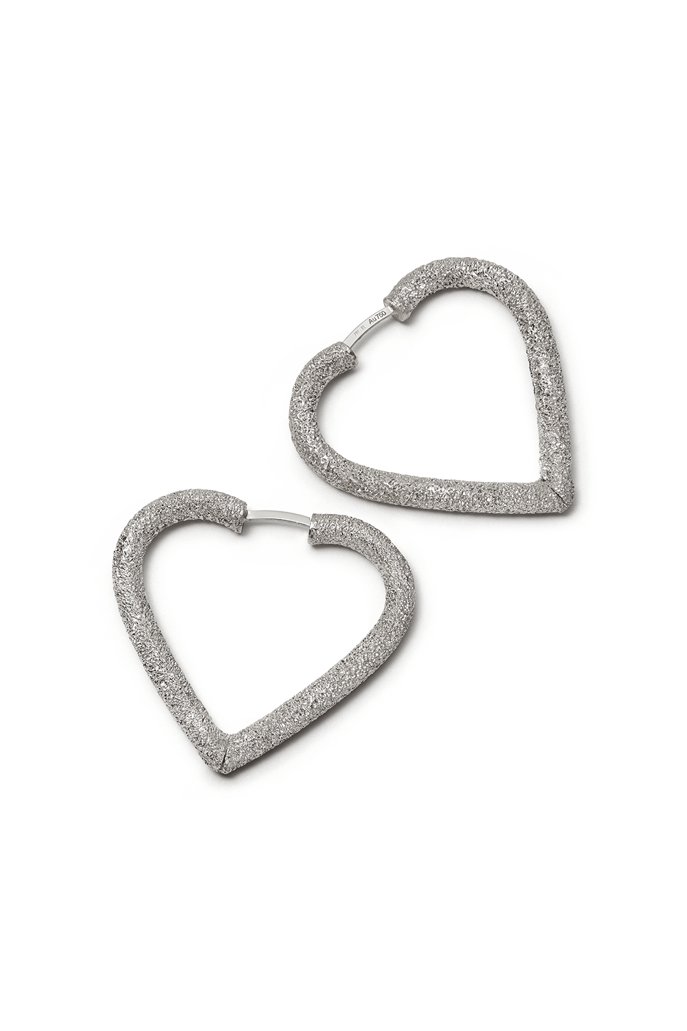 CAROLINA BUCCI-Small Cuore Hoop Earrings-WHITE GOLD