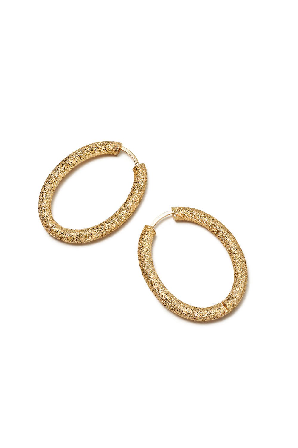 CAROLINA BUCCI-Florentine Finish Small Oval Hoop Earrings-YELLOW GOLD