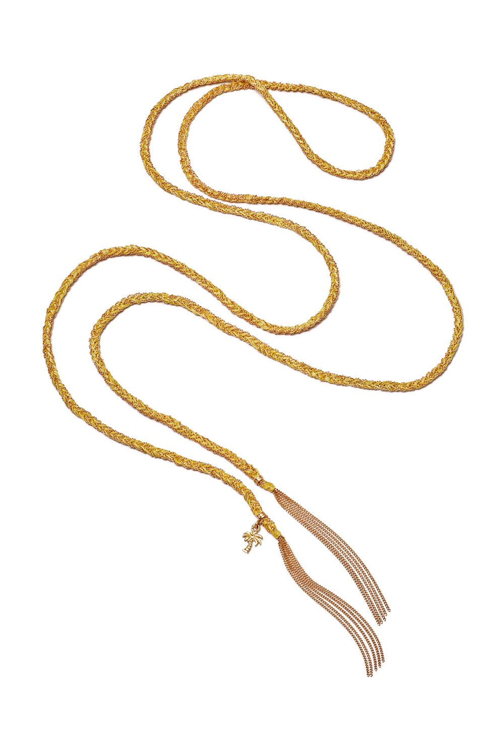 CAROLINA BUCCI-Lucky Travel Charm Necklace-YELLOW GOLD