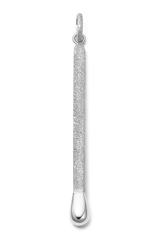 CAROLINA BUCCI-Florentine Finish Matchstick Pendant-WHITE GOLD