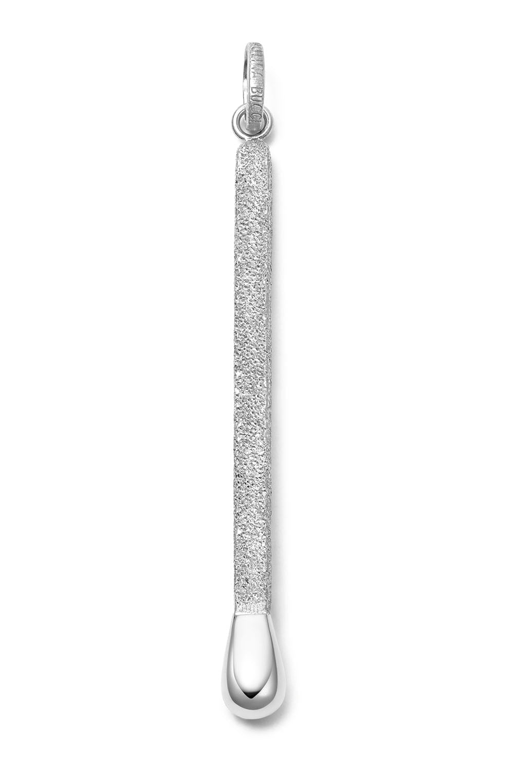 CAROLINA BUCCI-Florentine Finish Matchstick Pendant-WHITE GOLD