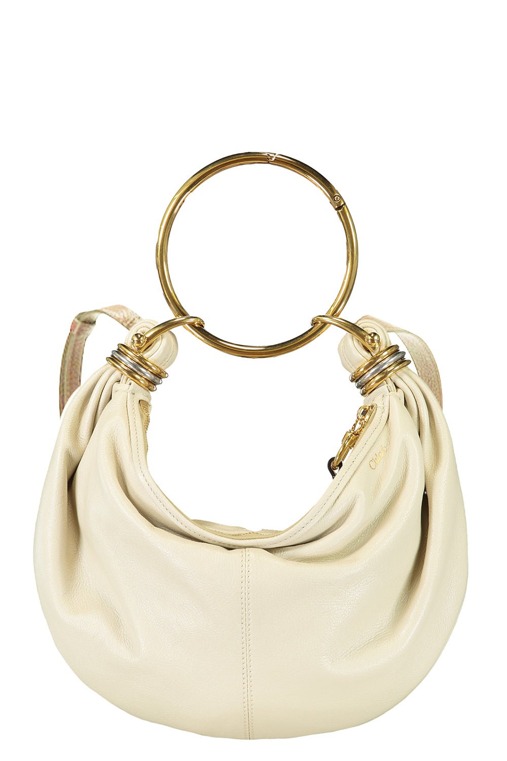 CHLOÉ-Small Bracelet Hobo Bag - Vegetable Beige-VEGETLBG