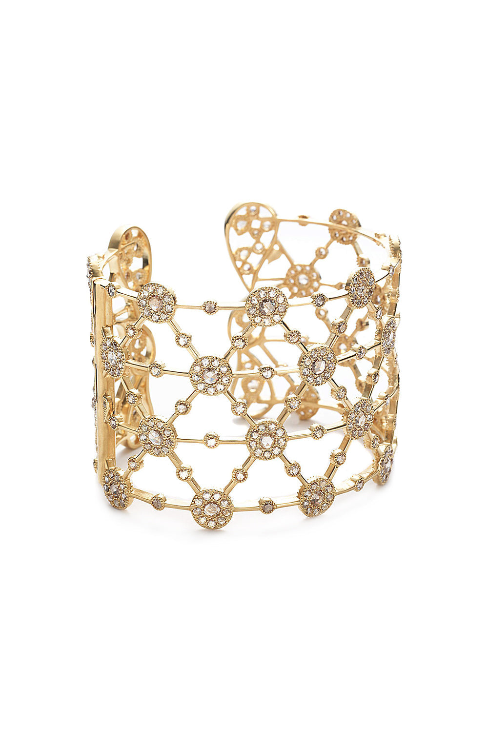 COOMI-Diamond Eternity Opera Cuff Bracelet-YELLOW GOLD