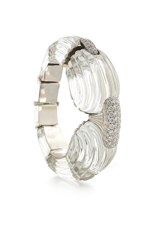 DAVID WEBB-Rock Crystal Diamond Twilight-WHITE GOLD