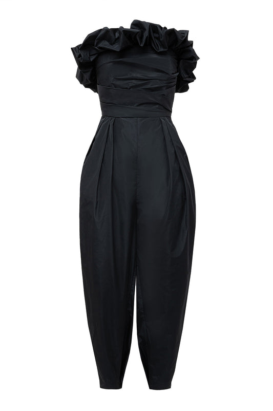 Draped Jumpsuit-BLACK-40-CLOTHINGPANTJUMPSUIT-DEL CORE