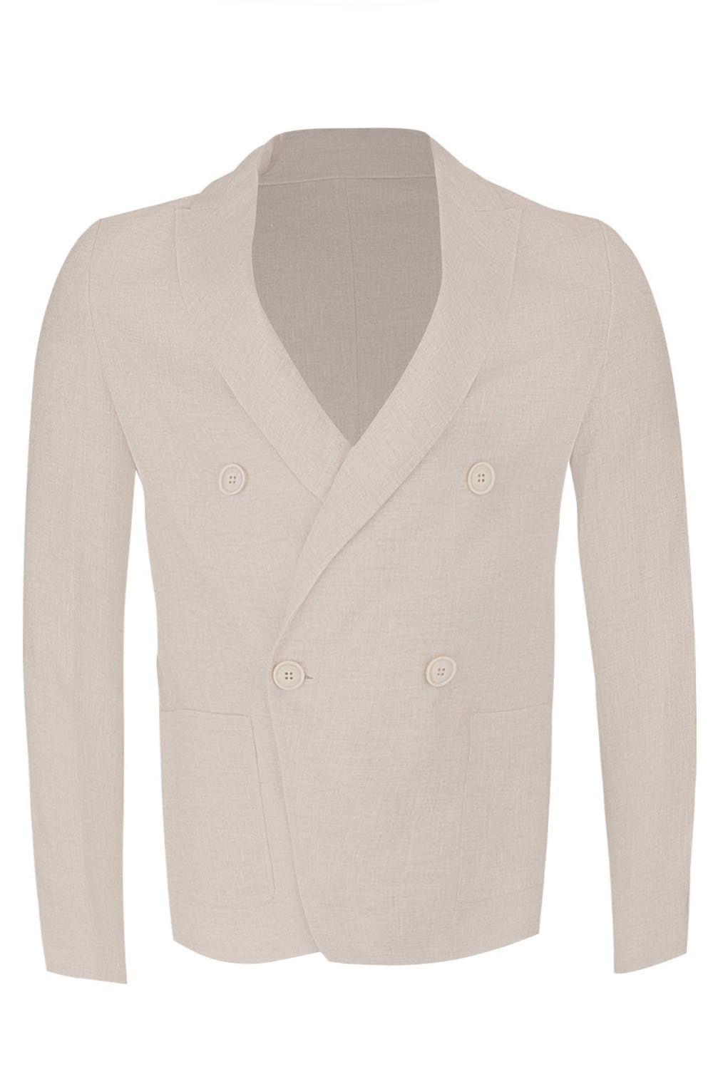 Four Button Blazer - Sand-SAND-38-CLOTHINGJACKETBLAZERS-ELEVENTY