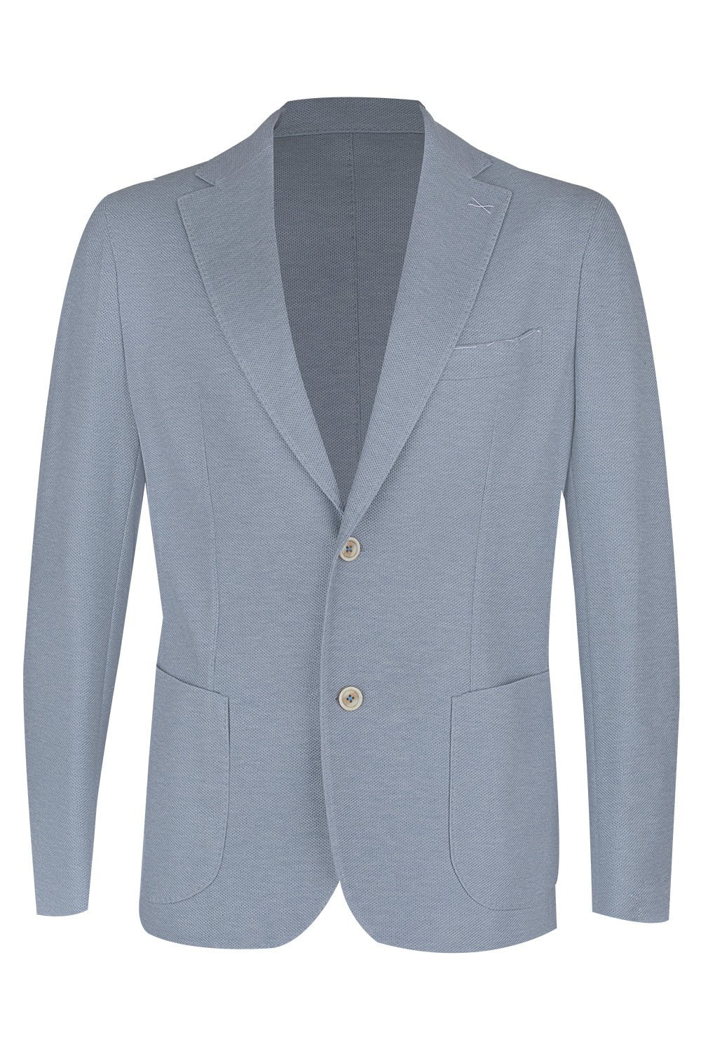 ELEVENTY-Single Breasted Soft Jacket - Baby Blue-